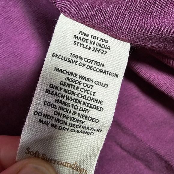 Soft Surroundings Playa Embroidered Jacket Womens Large Purple Beaded Sweater - Picture 8 of 13